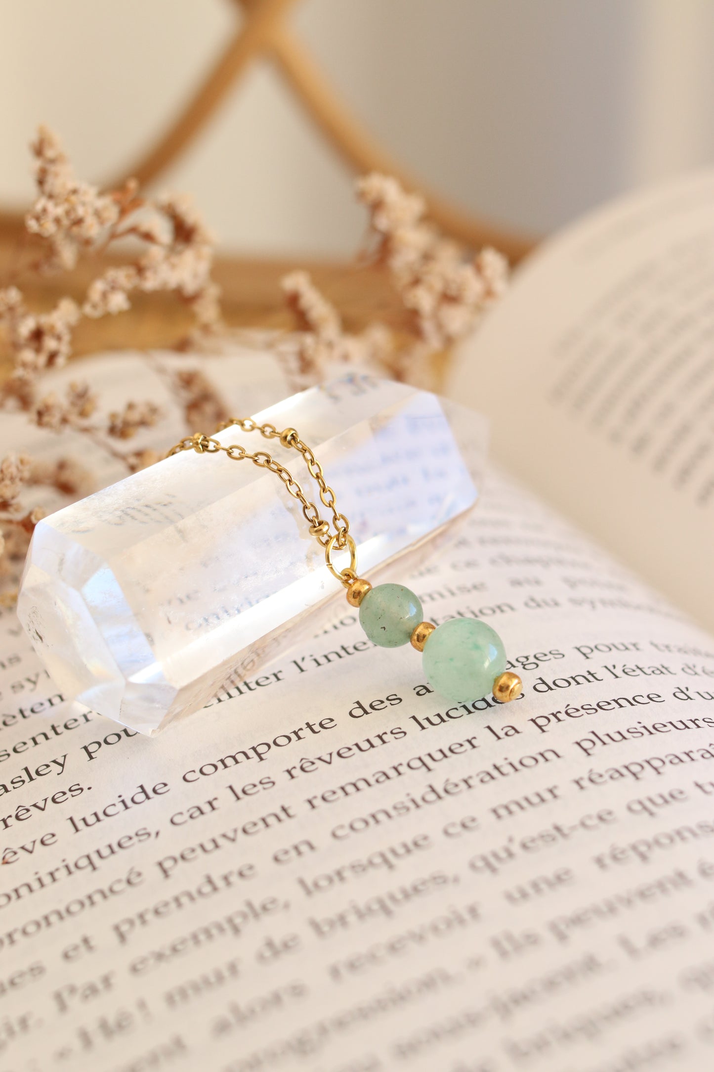 Collier "Bulle" - Aventurine Verte