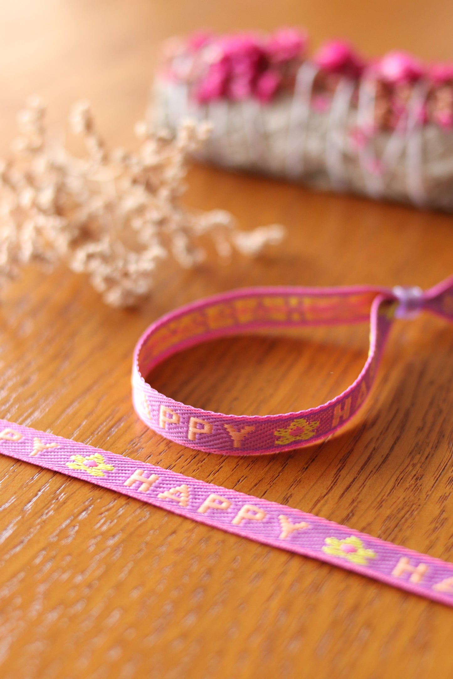 Bracelet Ruban "Happy"