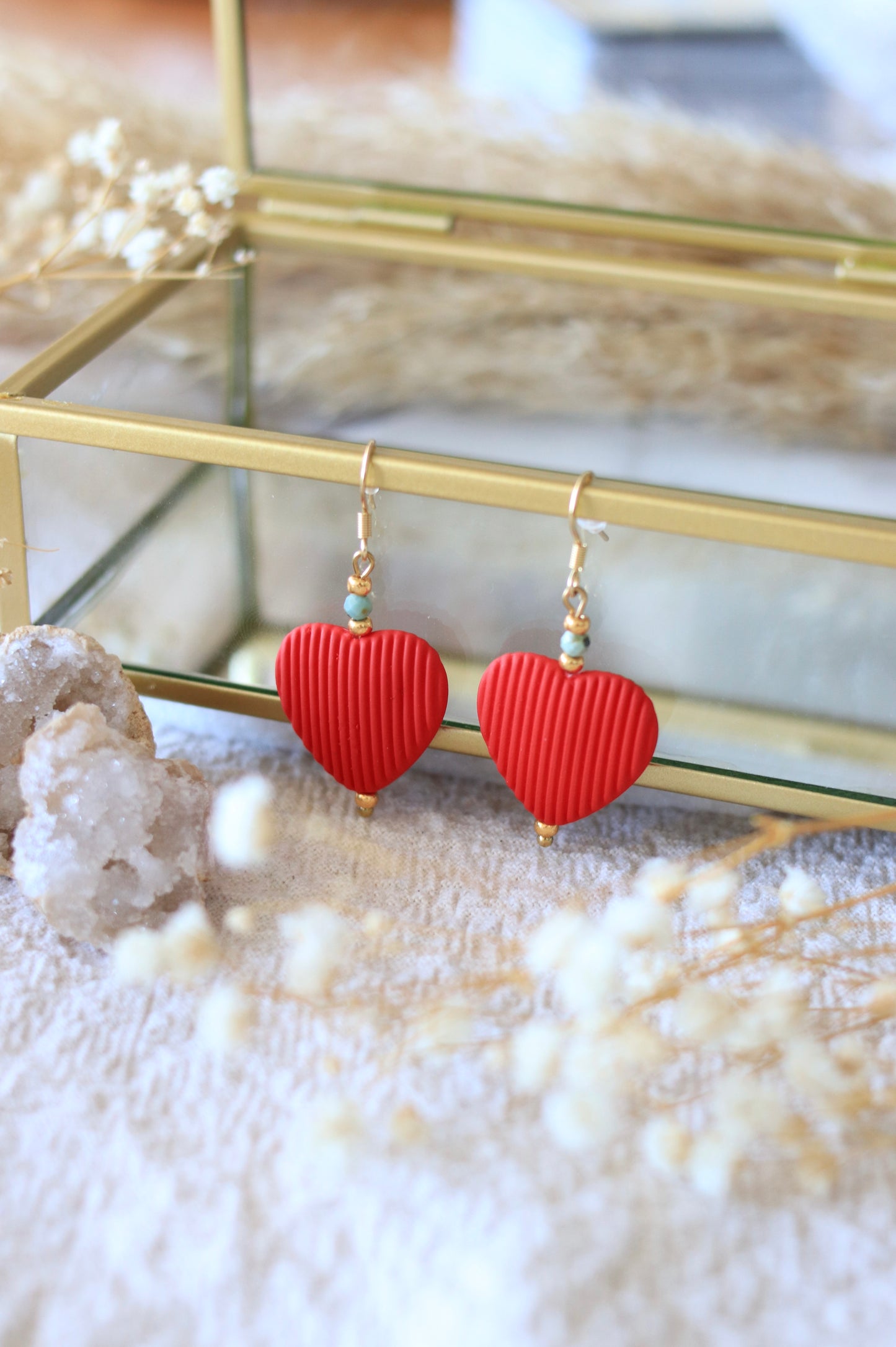 Boucles d'oreilles "FullLove" en Turquoise Africaine