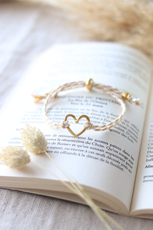 Bracelet "Cœur Libre" Beige