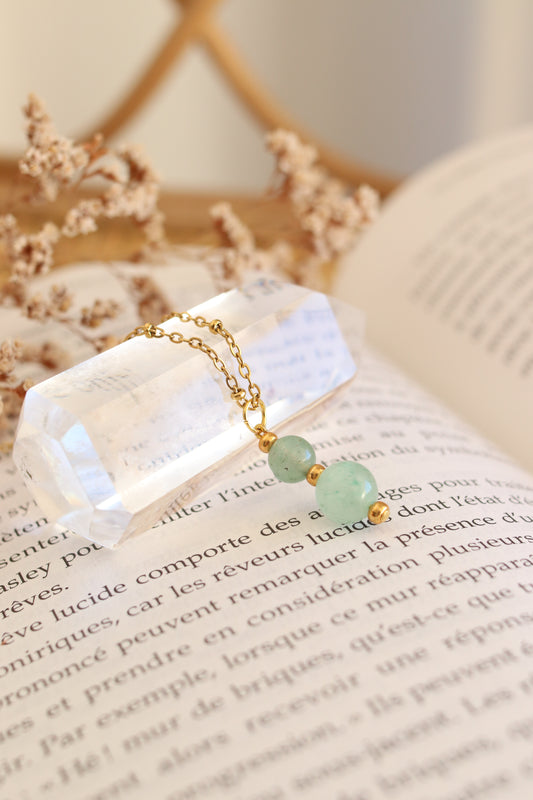 Collier "Bulle" - Aventurine Verte