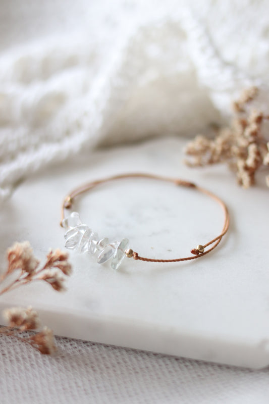 Bracelet Réglable en Cristal de Roche