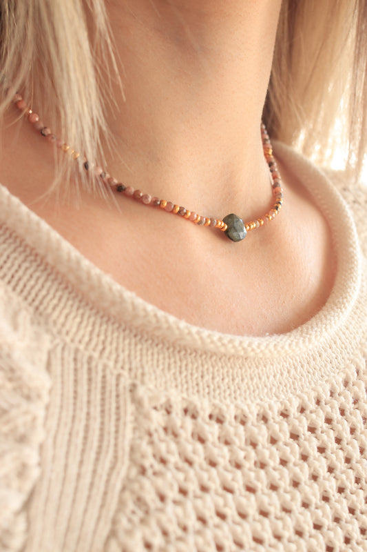 Collier "Rose Astrale"